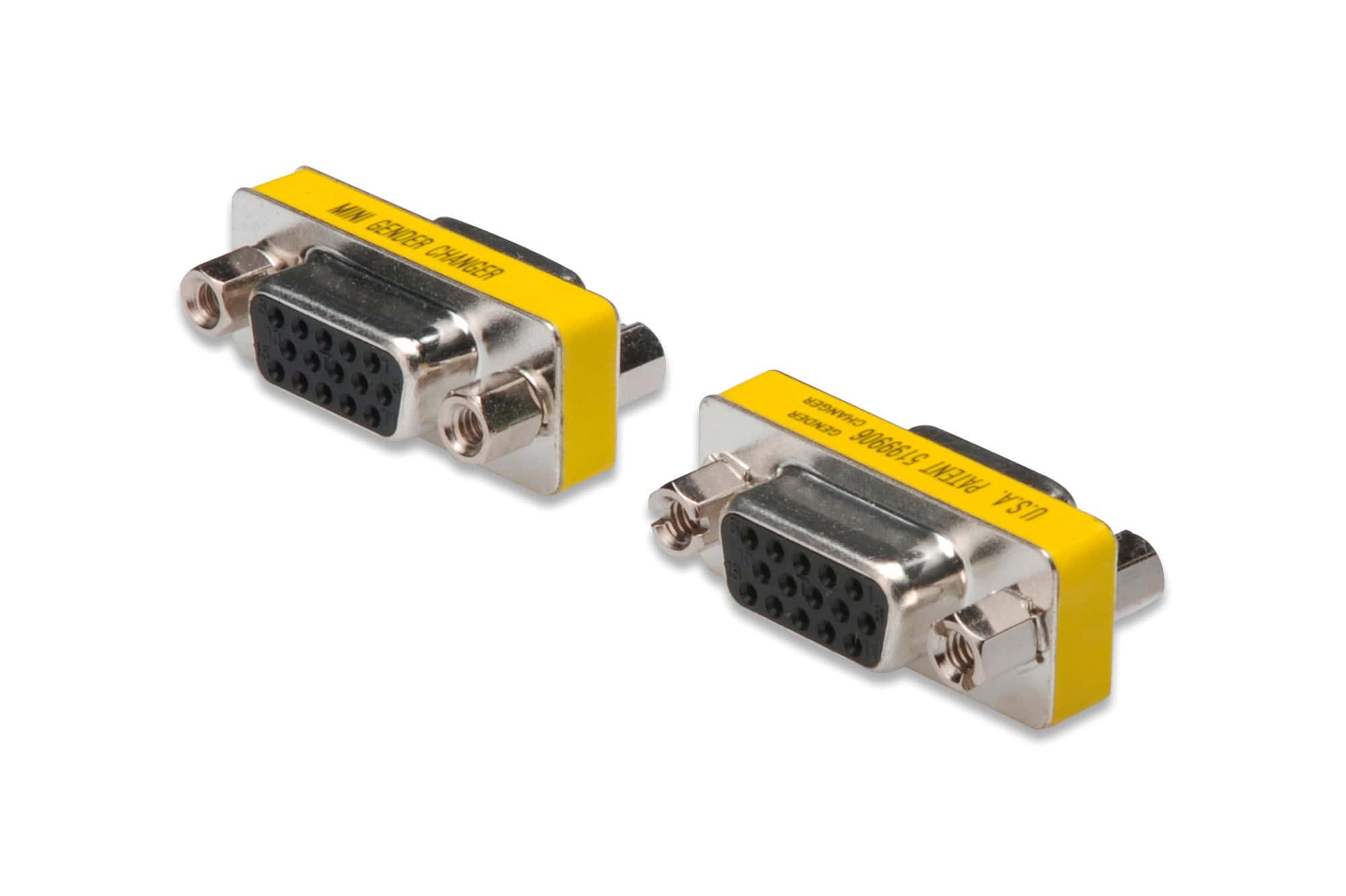 Digitus AK-610512-000-I tussenstuk voor kabels D-Sub Roestvrijstaal, Geel (AK-610512-000-I) thumbnail