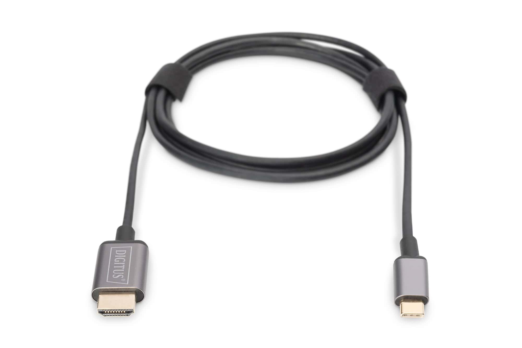 Digitus DA-70821 video kabel adapter 1,8 m USB Type-C HDMI Type A (Standaard) Grijs (DA-70821) thumbnail