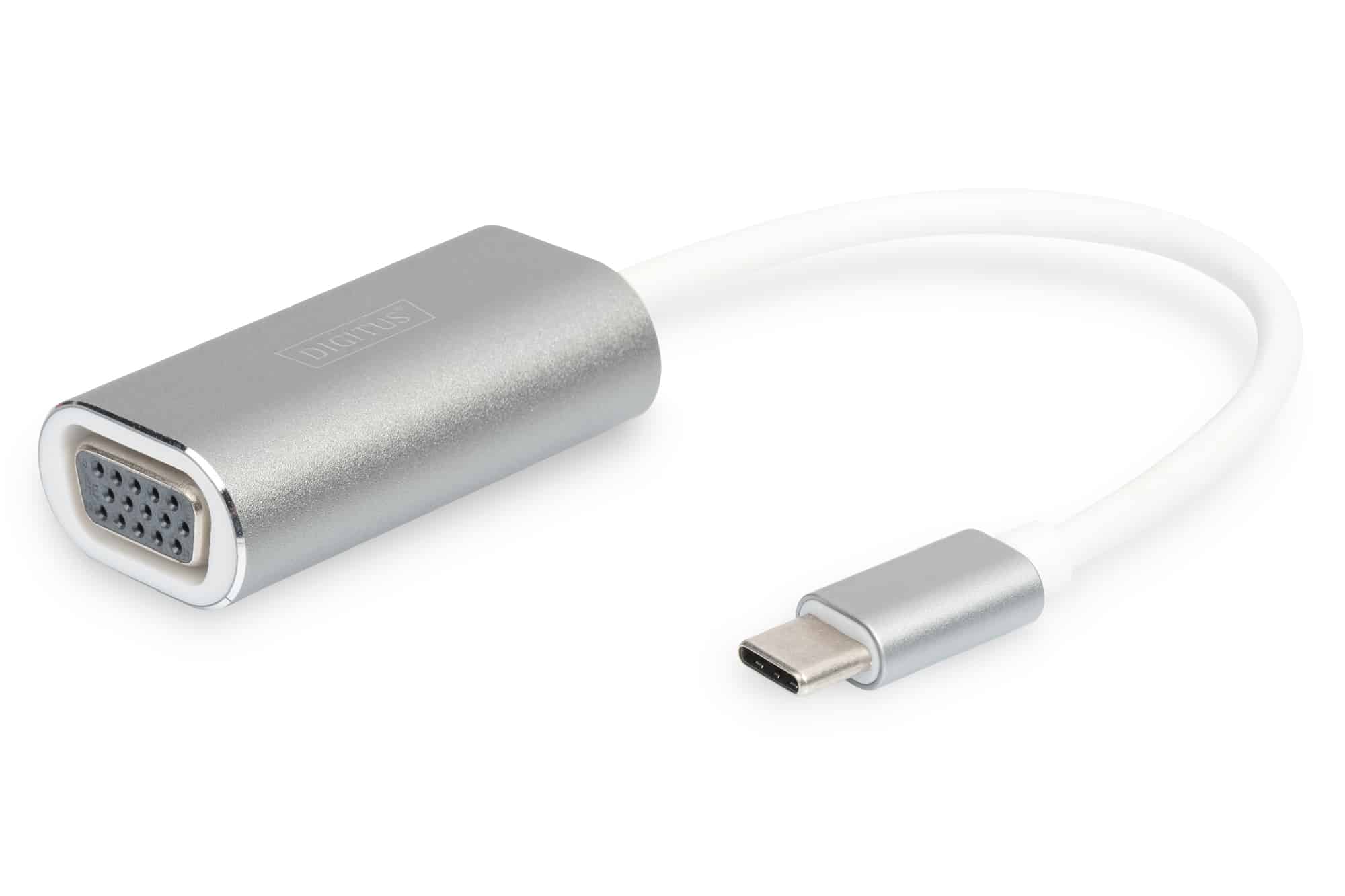 Digitus DA-70837 video kabel adapter 0,2 m USB Type-C VGA (D-Sub) Wit (DA-70837) thumbnail