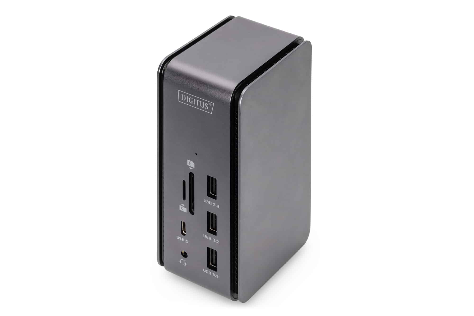 Digitus DA-70897 notebook dock & poortreplicator Bedraad USB 3.2 Gen 1 (3.1 Gen 1) Type-C Zwart, Grijs (DA-70897) thumbnail