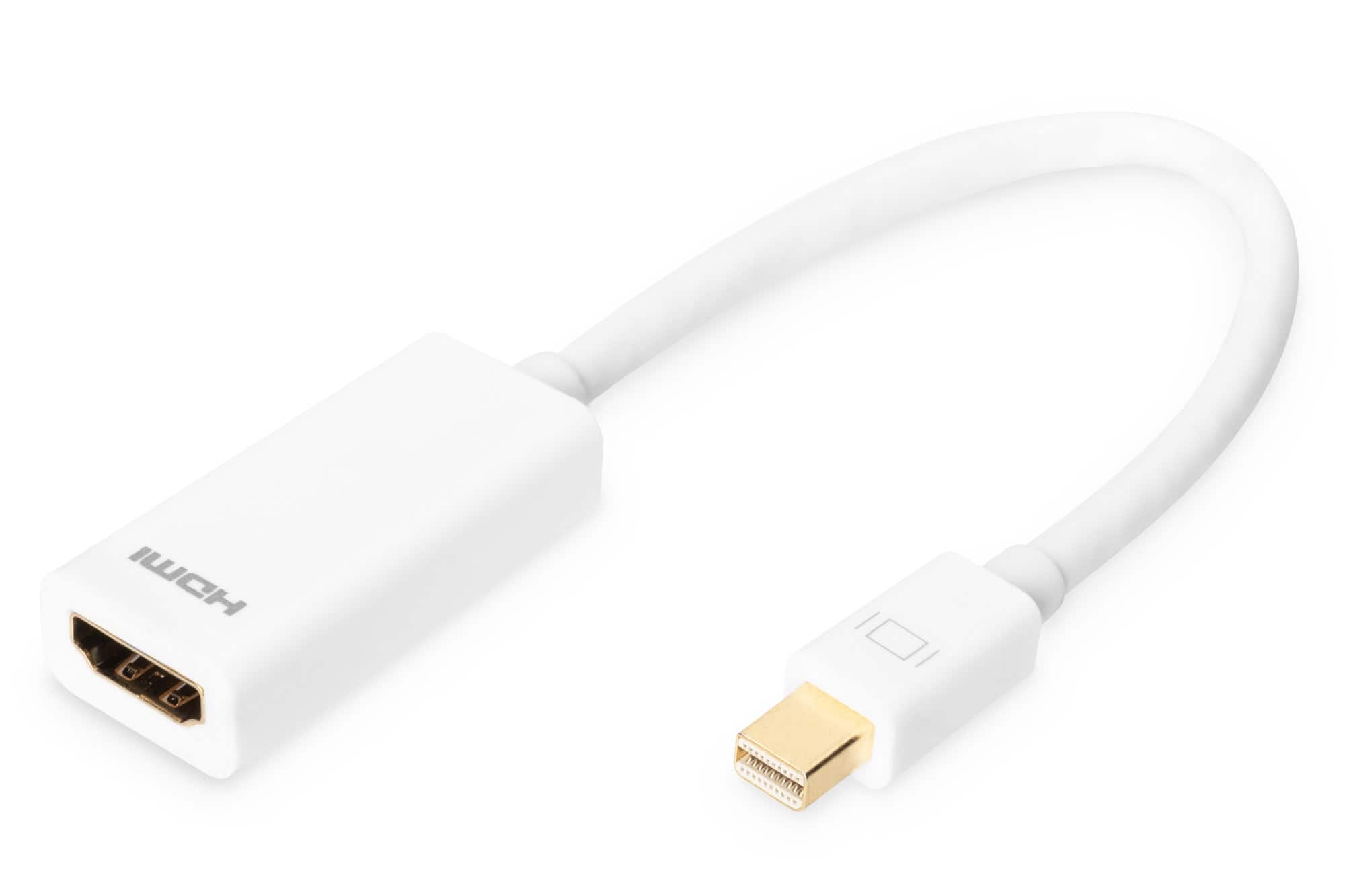 Digitus Mini DP -HDMI type A 0,15 m Mini DisplayPort HDMI Type A (Standaard) Wit (DB-340404-001-W) thumbnail