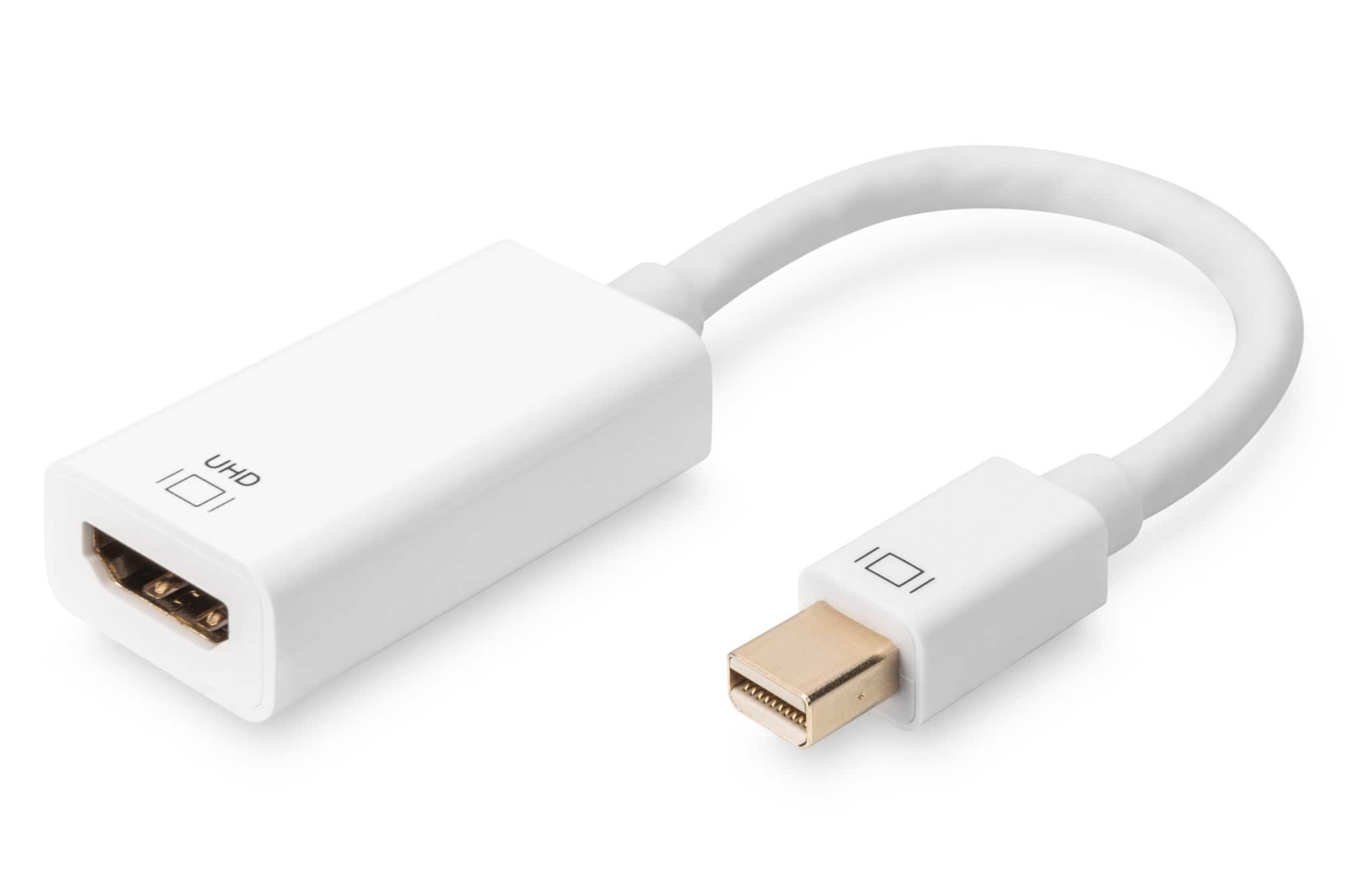 Digitus DB-340416-002-W video kabel adapter 0,2 m Mini DisplayPort HDMI Wit (DB-340416-002-W) thumbnail