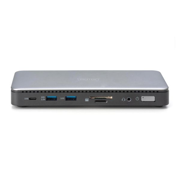 DIGITUS Docking USB-C->HDMI,DP,USBA,USBC,RJ45,DC,Audio silbe (DA-70917)