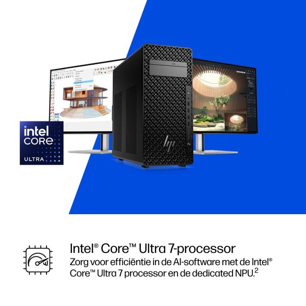 HP Z2 Tower G1i Wolf Pro Security Edition Intel Core Ultra 7 265K 64 GB DDR5-SDRAM 1 TB SSD Windows 11 Pro Workstation AI Workstation, AI PC Zwart (A40T5ET#ABH)