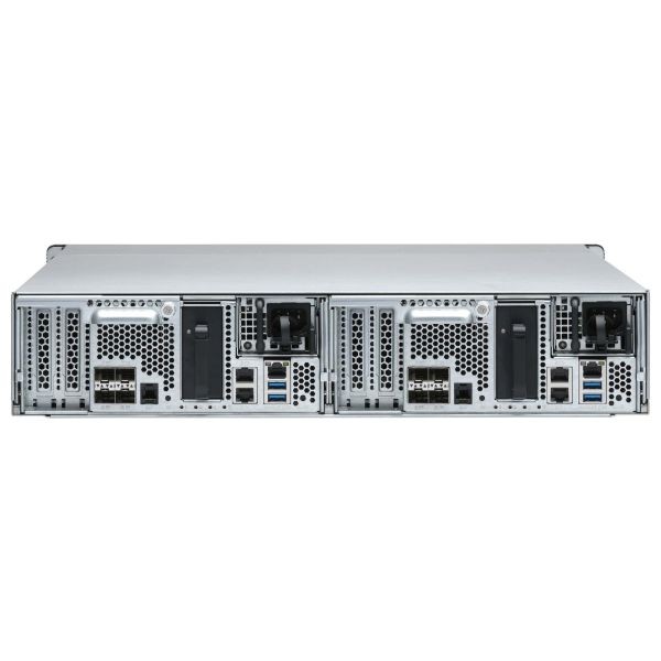 QNAP ES2486dc NAS Rack (2U) Intel® Xeon® D D-2142IT 128 GB DDR4 0 TB QNAP Enterprise System Zwart (ES2486DC-2142IT-128G)