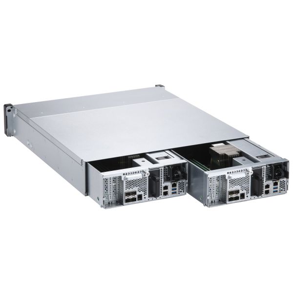 QNAP ES2486dc NAS Rack (2U) Intel® Xeon® D D-2142IT 128 GB DDR4 0 TB QNAP Enterprise System Zwart (ES2486DC-2142IT-128G)