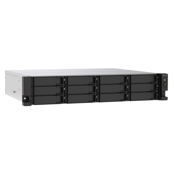 QNAP TS-1273AU-RP-8G data-opslag-server NAS Rack (2U) Ryzen Embedded V1500B 8 GB DDR4 0 TB QNAP QTS Aluminium, Zwart (TS-1273AU-RP-8G)