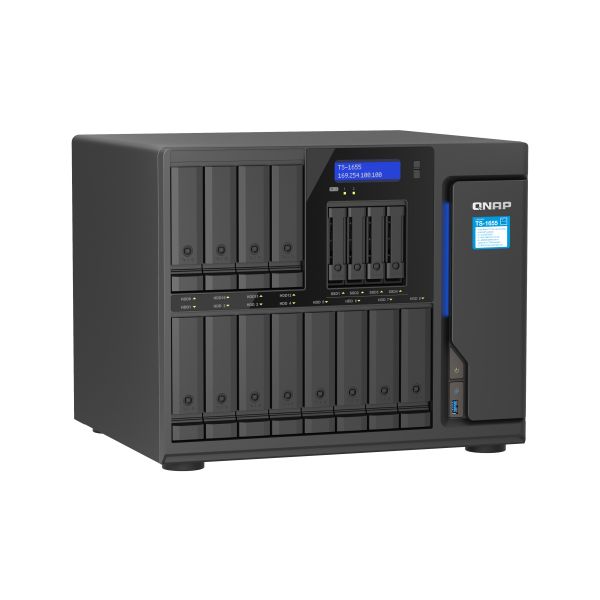 QNAP TS-1655 NAS Tower Intel Atom® C5125 8 GB DDR4 0 TB QNAP Turbo System Zwart (TS-1655-8G)