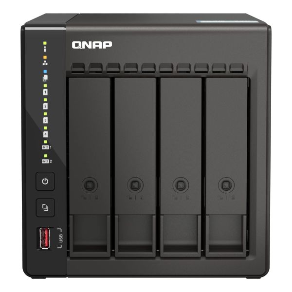 QNAP TS-453E NAS Tower Intel® Celeron® J6412 8 GB 0 TB QNAP QTS Zwart (TS-453E-8G)