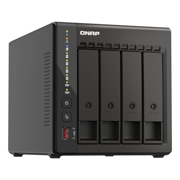 QNAP TS-453E NAS Tower Intel® Celeron® J6412 8 GB 0 TB QNAP QTS Zwart (TS-453E-8G)