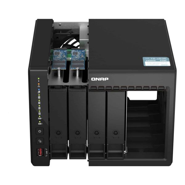 QNAP TS-453E NAS Tower Intel® Celeron® J6412 8 GB 0 TB QNAP QTS Zwart (TS-453E-8G)