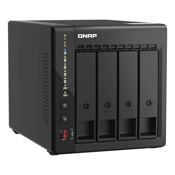 QNAP TS-453E NAS Tower Intel® Celeron® J6412 8 GB 0 TB QNAP QTS Zwart (TS-453E-8G)