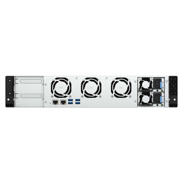 QNAP TS-855EU-RP NAS Rack (2U) Intel Atom® C5125 8 GB DDR4 0 TB QuTS hero Zwart (TS-855EU-8G)