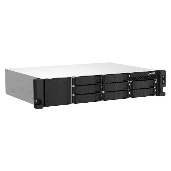 QNAP TS-864EU-RP NAS Rack (2U) Intel® Celeron® N5095 8 GB DDR4 0 TB QNAP Turbo System Zwart (TS-864EU-RP-8G)