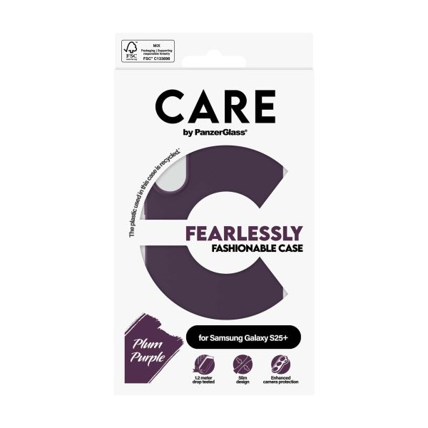 PanzerGlass CARE™ by ® Case Plum Purple Samsung Galaxy S25+ mobiele telefoon behuizingen Hoes Paars (CRRFACTG37942)