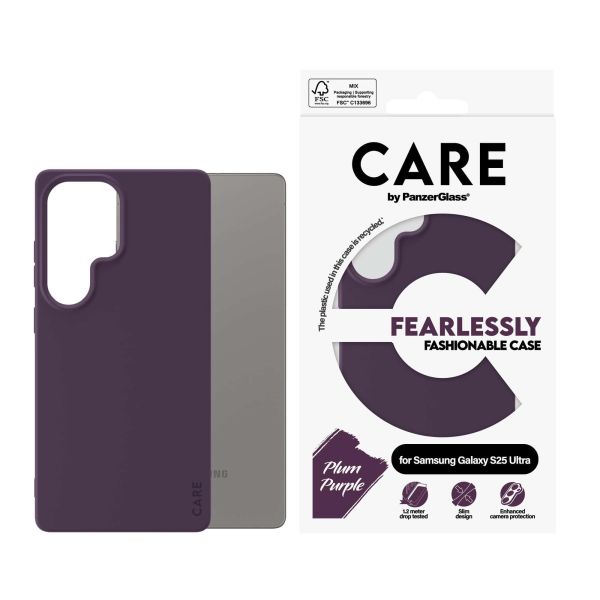 PanzerGlass CARE™ by ® Case Plum Purple Samsung Galaxy S25 Ultra mobiele telefoon behuizingen Hoes Paars (CRRFACTG38488)