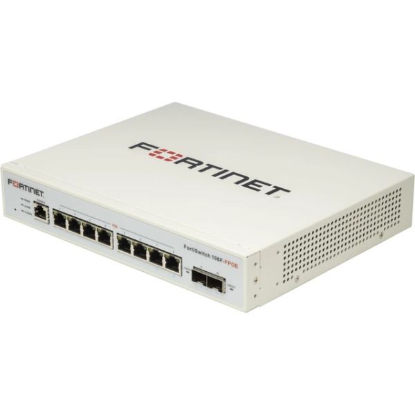 Fortinet FortiSwitch 108F-POE met 1 jaar FortiCare Elite Support (FC-10-F108P-284-02-12)
