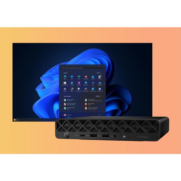 HP ProDesk 4 Mini G1i U5235T 16GB/512GB PC Intel Core Ultra5 235T-512GB SSD- 16GB DDR5- W11 Pro64- 1-1-1 Wty- ax6G+BT- ProDesk 4 MiniG1i U5235T 16GB/512GB PC Intel Core Ultra 5 DDR5-SDRAM Windows 11 Pro Mini PC AI PC (E0TL4ET#ABH)