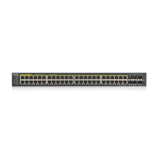 Zyxel GS1920-48HPV2 Managed Gigabit Ethernet (10/100/1000) Power over Ethernet (PoE) Zwart (GS192048HPV2-EU0101F) Zyxel GS1920-48HPV2 Managed Gigabit Ethernet (10/100/1000) Power over Ethernet (PoE) Zwart (GS192048HPV2-EU0101F)