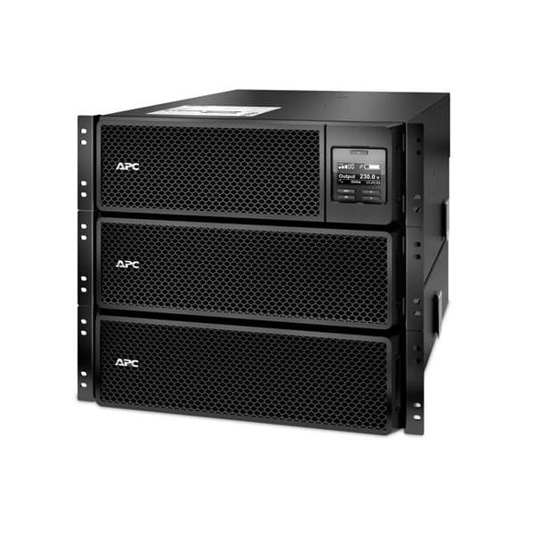 APC Smart-UPS On-Line SRT8KRMXLI - 8kW/VA, 6x C13 + 4x C19 + hardwire 1 fase uitgang, rackmountable, Embedded NMC (SRT8KRMXLI)