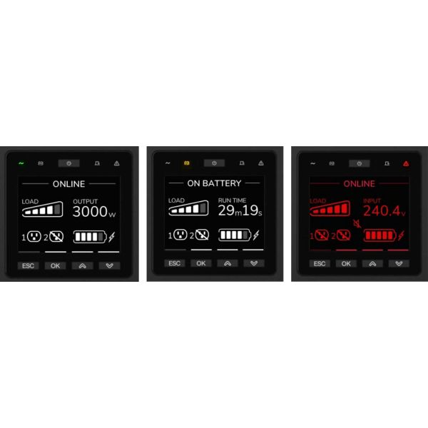 APC Smart-UPS On-Line SRTG10KXLI Noodstroomvoeding, 10kVA/W, 230V hardwired in&uit, 2x C19, 1x C13, NMC (SRTG10KXLI) APC Smart-UPS On-Line SRTG10KXLI Noodstroomvoeding, 10kVA/W, 230V hardwired in&uit, 2x C19, 1x C13, NMC (SRTG10KXLI)