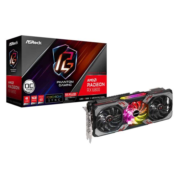 Asrock RX6800 PGD 16GO AMD Radeon RX 6800 16 GB GDDR6 (90-GA2AZZ-00UANF)