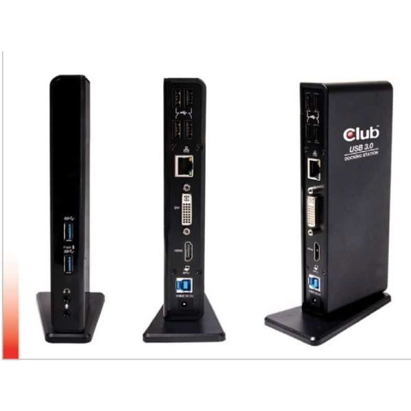 CLUB3D UNIVERSEEL USB 3.0 Type A 1x HDMI 1x DVI ,UTP aansluitingen DisplayLink™ gecertificeerd Docking Station (CSV-3242HD)