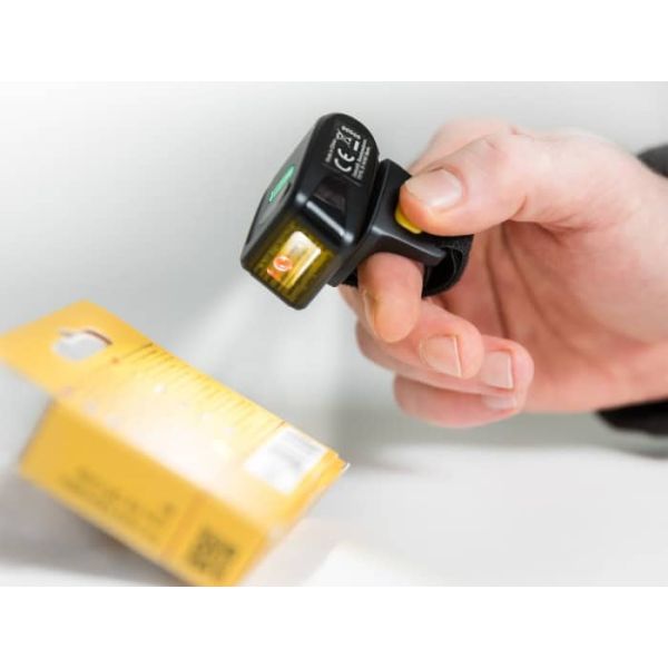 DeLOCK Ring Barcode Scanner 1D and 2D with 2.4 GHz or Bluetooth Draagbare penstreepjescodelezer 1D/2D CMOS Zwart (90508)