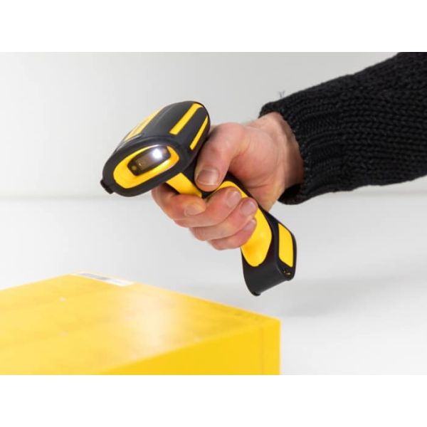 DeLOCK 90586 barcode-lezer Draagbare streepjescodelezer 1D/2D CMOS Zwart, Geel (90586)