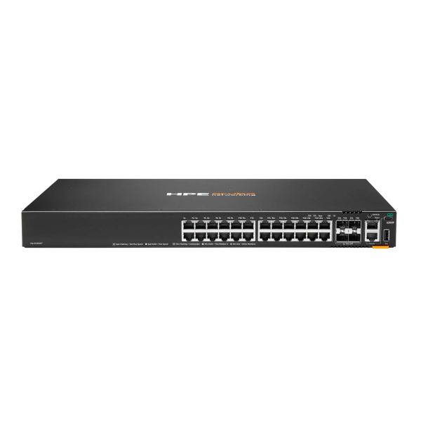 HPE Aruba Networking CX 6200F 24G 4SFP+ switch, 24 poorten gigabit, 4x SFP+, non-PoE (JL724B#ABB)
