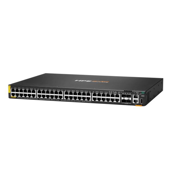 HPE Aruba Networking CX 6200F L3-switch, 48 poorten Gigabit Class 4 PoE, 4x SFP, 370W (S0M84A#ABB)