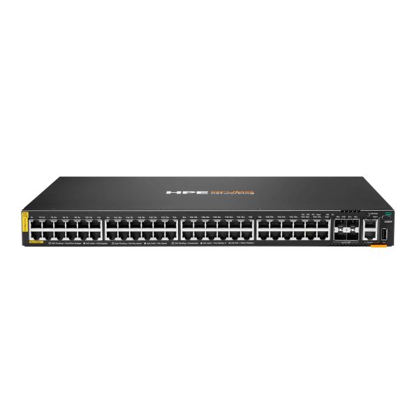 HPE Aruba Networking CX 6200F L3-switch, 48 poorten Gigabit Class 4 PoE, 4x SFP, 370W (S0M84A#ABB)