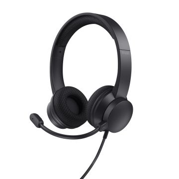 Trust HS-260 Headset - USB headset voor kantoor en calls – Lichtgewicht ontwerp – Verstelbare microfoon – business model - Zwart (25334) thumbnail