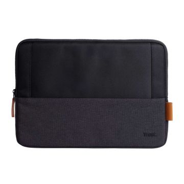 Trust Lisboa Laptop Sleeve 13,3 inch - Laptop sleeve – Voor laptops tot 13,3 inch – Gerecycled polyester – Zwart/Grijs (25350) thumbnail