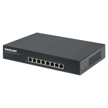 Intellinet 8-poorts Gigabit Ethernet PoE+ netwerk switch, 8x PoE-poorten, IEEE 802.3at/af conform, endspan, desktopuitvoering, 3 jaar garantie (560641) thumbnail