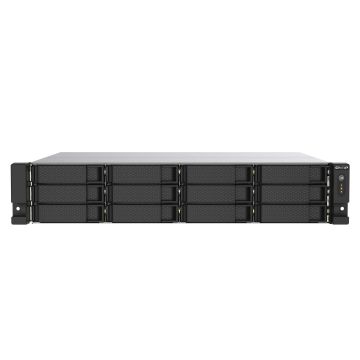 QNAP TS-1273AU-RP-8G data-opslag-server NAS Rack (2U) Ryzen Embedded V1500B 8 GB DDR4 0 TB QNAP QTS Aluminium, Zwart