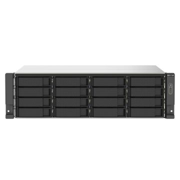 QNAP TS-1673AU-RP-16G data-opslag-server NAS Rack (3U) Ryzen Embedded V1500B 16 GB DDR4 0 TB QNAP QTS Zwart, Grijs