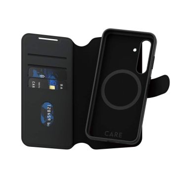 PanzerGlass CARE™ by ® Tango 2-in-1 Wallet Case w. Qi Compatible Samsung Galaxy S24+ mobiele telefoon behuizingen Hoes Zwart (1164) thumbnail