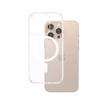 PanzerGlass ® HardCase Transparent w. White MagSafe iPhone 16 Pro Max mobiele telefoon behuizingen Hoes Transparant (1294) thumbnail