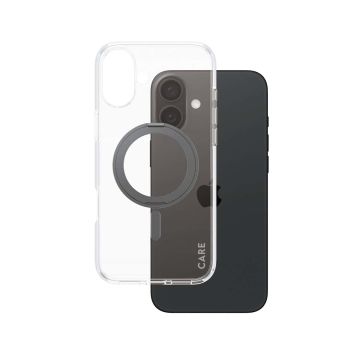 PanzerGlass CARE™ by ® Case Transparent w. Black Kickstand & MagSafe iPhone 16 Plus mobiele telefoon behuizingen Hoes Zwart (1323) thumbnail