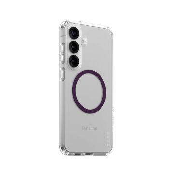 PanzerGlass CARE™ by ® Urban Combat Case Transparent w. Plum Purple Qi Compatible Samsung Galaxy S25+ mobiele telefoon behuizingen Hoes Transparant (CRRFUTCG37942) thumbnail