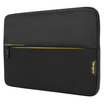 Targus CityGear 3 39,6 cm (15.6") Opbergmap/sleeve Zwart, Geel (TSS994GL) thumbnail