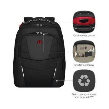 Wenger Altair 15,6 Laptop-Rucksack mit Tablet-Fach - schwarz (653186) (653186) thumbnail