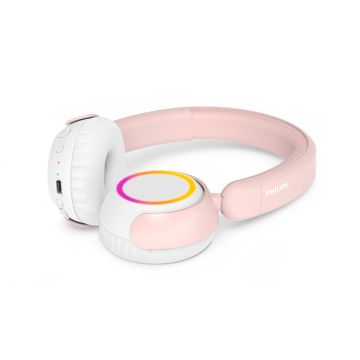 Philips TAK4200 Headset Bedraad en draadloos Hoofdband Oproepen/muziek Bluetooth Roze, Wit (TAK4200PK/00) thumbnail