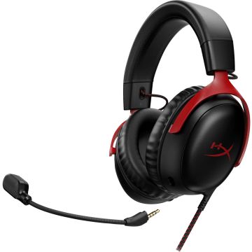 HP HyperX Cloud III - Gamingheadset (zwart/rood) (727A9AA) thumbnail