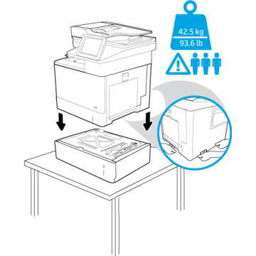 HP 550-vel papierinvoertray 3 voor LaserJet-printers (A006143) thumbnail