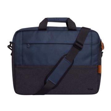 Trust Lisboa Laptop schoudertas 16 inch - Laptop schoudertas – Voor laptops tot 16 inch – Gerecycled polyester – Blauw (24980) thumbnail