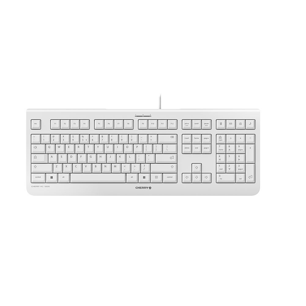 CHERRY KC 1000 toetsenbord Universeel USB QWERTY Amerikaans Engels Grijs