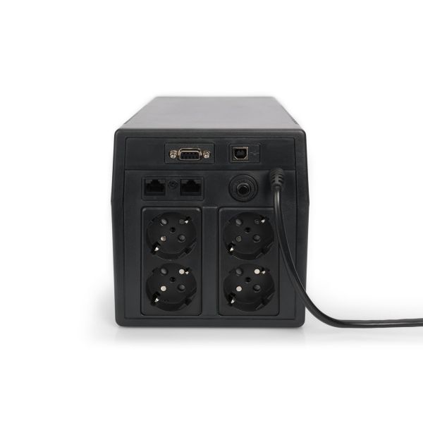 Digitus DN-170074 UPS Line-interactive 0,6 kVA 600 W 4 AC-uitgang(en) (DN-170074)