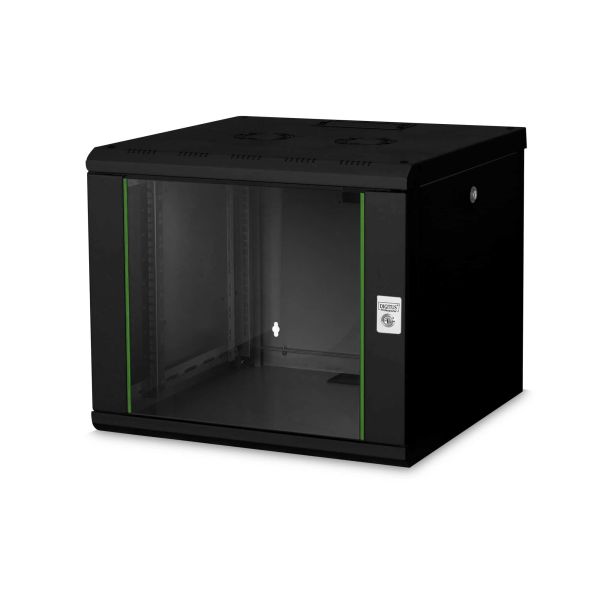 Digitus DN-19 09U-6/6-SW rack 9U Wandrek Zwart (DN-19 09U-6/6-SW) Digitus DN-19 09U-6/6-SW rack 9U Wandrek Zwart (DN-19 09U-6/6-SW)
